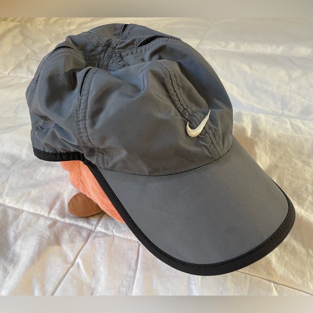 Nike Dri Fit Slate Gray Adjustable Cap with Black Trim